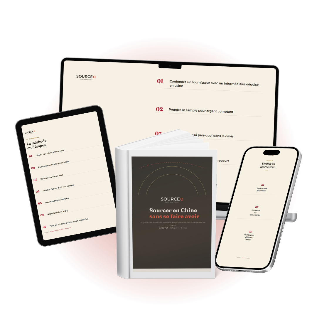 Aperçu du guide Sourceo sur ordinateur, tablette et smartphone